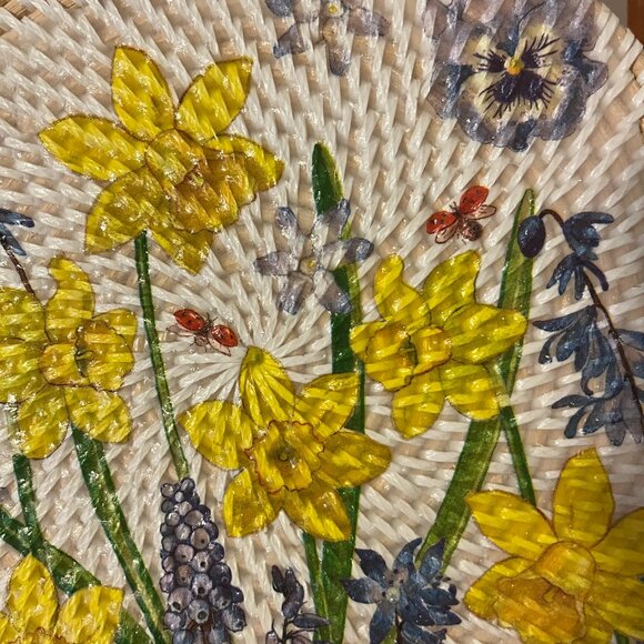 Handcrafted Floral Woven Crossbody Bag – NWT - Picture 8 of 8